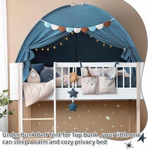 Tente de lit double pour enfants, abri de jeu intérieur pour tout-petits, avec intimité pour lit superposé, idéale pour les chambres fraîches, jouet pour enfants - Product Image 4