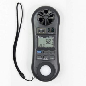 เครื่องวัดความเร็วลม LM-8000A, เครื่องวัดความชื้น, เครื่องวัดอุณหภูมิ - Product Image 1