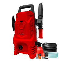 Nettoyeur haute pression électrique Hannuowei BXJG 1800W rouge pour lavage automatique des voitures, des sols et usage agricole