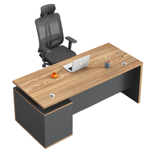 Escritorio de oficina ejecutivo moderno hecho de madera para el personal, estación de trabajo, muebles, casas, mesa de ordenador, escritorio de oficina básico - Product Image 1