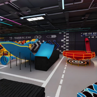 Grande Salle de Jeux Intérieure Commerciale Matrix Slide Play Center pour Tous les Âges avec Toboggans et Espaces Parent-Enfant