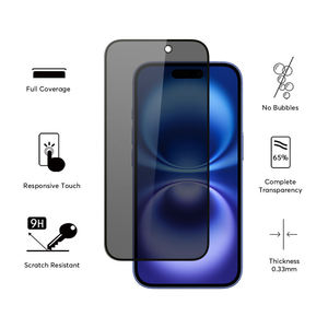 ฟิล์มกระจกนิรภัยแบบกันมอง 9H ป้องกันการสอดแนม ครอบคลุมเต็มจอ สำหรับ iPhone 18 Pro Max 17 16 15 14 - Product Image 4