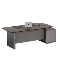 Bureau de direction ergonomique de luxe moderne avec plateau en PVC, tiroirs de rangement, en chêne, modulaire, écologique, convertible, facile à assembler, pour bureau