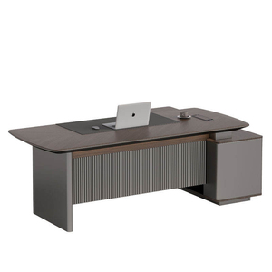 Modern Luxury Ergonomic Executive <strong>Desk</strong> PVC <strong>Top</strong> File Drawers <strong>Oak</strong> Modular Eco-Friendly Convertible CEO <strong>Desk</strong> for Home Office Use - Product Image 4