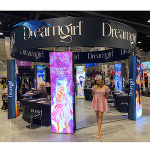 20x20ft tùy chỉnh Triển Lãm Đứng đảo triển lãm thương mại gian hàng vải di động hiển thị Backlit backwall hộp Đèn - Product Image 2