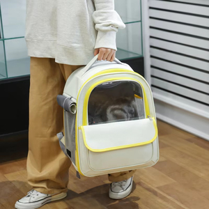 New Model Supply <b>Cat</b> <b>Carrier</b> Pet Bag Outdoor Portable Double Shoulder Breathable Side Open Large Space Zipper - Product Image 5