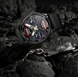Montre connectée avec ECG, fréquence cardiaque, oxygène sanguin, température corporelle, glycémie, musique et moniteur d'oxygène sanguin - Product Image 3