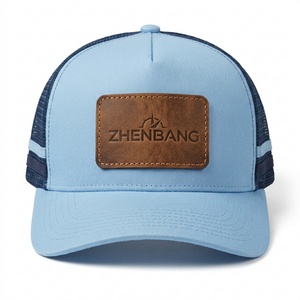 Casquette Trucker Personnalisée en Maille Respirante avec Patch en Cuir et Logo Gravé – Écussons Thermocollants en Gros pour Usage Extérieur et Promotionnel - Product Image 2