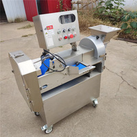 Machine à découper les fruits et légumes professionnelle à double tête en acier inoxydable haute performance pour chou, épinards, laitue, poireau en dés
