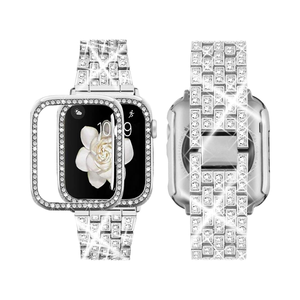 Compatibile per cinturino per 38-49mm custodie da donna in lega di lusso Bling Diamond strass traspirante Pin fibbia 2 Pack - Product Image 1