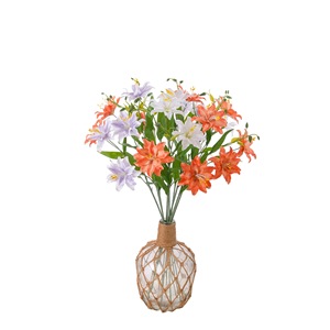 CallaFloral Fleurs artificielles de lys à double pétales, branche unique en polyester, décoration intérieure, bouquets de mariage - Product Image 5
