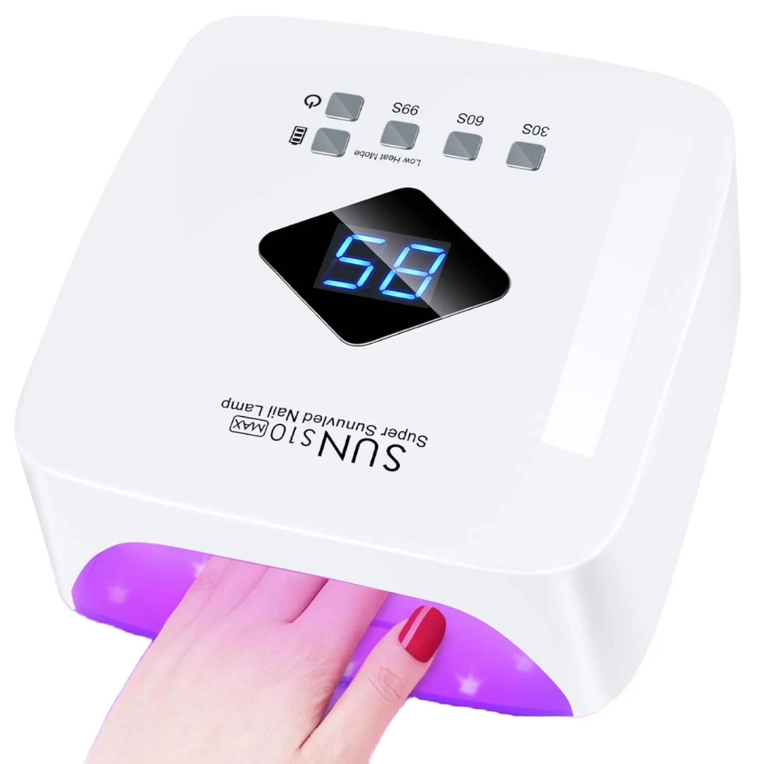 2026 Newest 120W Rechargeable Wireless Plastic Nail UV Lamp Built-in Battery Salon Use Super SUN LED Cordless Quick Drying S10