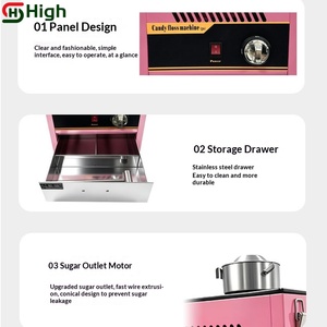 Machine à <span class=keywords><strong>Barbe</strong></span> à <span class=keywords><strong>Papa</strong></span> Légère en Acier Inoxydable avec Bol Amovible pour Festivals et Carnavals - Product Image 6