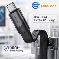 Câble de données USB4 FPC USB-C vers USB-C 8K 240W PD 40 Gbps pour projecteur, ordinateur portable, HDTV - Fabrication OEM/ODM LUNG LUNG KAY