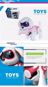 Inteligente interactivo cantando cachorro batería operado perro inteligente robot <span class=keywords><strong>de</strong></span> <span class=keywords><strong>juguete</strong></span> con luz y música - Product Image 3