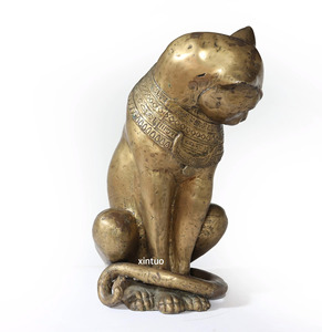 Statue de chat Bastet en <span class=keywords><strong>bronze</strong></span> art déco, sculpture de déesse égyptienne, collection artisanale, décoration d'intérieur vintage - Product Image 6