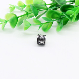 Perle d'espacement cylindrique en acier inoxydable yunnique, plaquée argent 925, pour la fabrication de bracelets, accessoires de bijouterie - Product Image 3