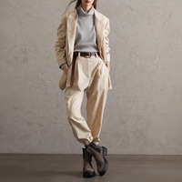 Blazers décontractés pour femmes, vestes de bureau, blazers pour femmes, tissu polyester tissé de haute qualité, design classique 2022, manches longues