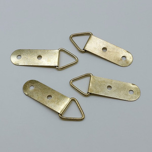 Gold Single-Sided Long Triangle Photo <b>Frame</b> Hooks Stainless Steel Heavy-Duty Hanging Hardware For Cross Stitch <b>Frames</b> - Product Image 1