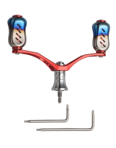 مقبض هزاز مزدوج من <span class=keywords><strong>Daiwa</strong></span> ، مقبض بكرة صيد معدنية ، مقبض ومقبض لبكرة الغزل ، ملحق DIY - Product Image 1