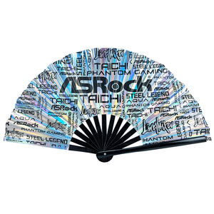Tùy Chỉnh Gấp Tay Rave Fan Clack Cầm Tay Rave Fan Ba Chiều Laser Màu Sắc Sơn Cho Lễ Hội Cầu Vồng Trang Phục Disco - Product Image 4