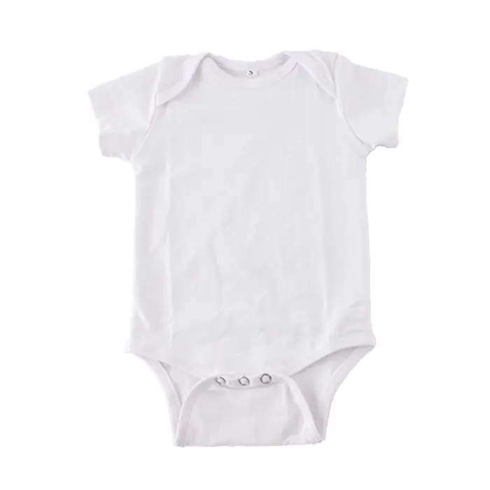 Atacado roupas de bebê cor sólida branca ternos manga curta uma peça body de algodão macio bebê <span class=keywords><strong>onesie</strong></span>
