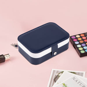 F1-organizador de anillo y collar de PU para mujer, caja de joyería portátil, embalaje de regalo, cajas de viaje para pendientes - Product Image 6