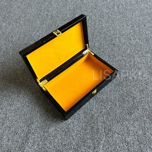 Custom Leather Handmade Luxury Jewelry Gift <strong>Storage</strong> Hinge <strong>Wooden</strong> Packaging <strong>Box</strong> With Metal Lock - Product Image 3