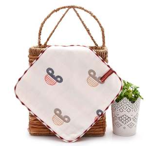 Serviette en gaze tissée à six couches personnalisée 25*25cm, carré, pour le bain, lingette pour enfant, lavage du visage, pour la maison, pour la salle de bain - Product Image 2