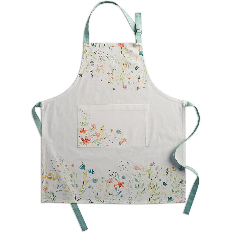 Chef Kitchen Cotton Aprons with Pockets for Man Woman