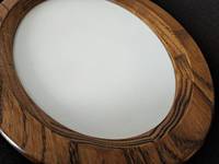 Cadre photo rond en bois massif de luxe fabriqué à la main avec une construction durable au design élégant pour la décoration de la maison
