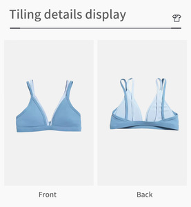 Reggiseno Sportivo Personalizzato Effetto Nudo, Antiscivolo, ad Alto Supporto, Traspirante, con Spalline Sottili, Colore a Contrasto, Schiena Stratificata, per Yoga e Palestra - Product Image 3