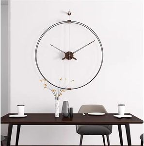 Horloge murale d'art moderne pour la maison, silencieuse, à quartz, avec aiguilles en noyer, style espagnol de luxe, vente directe d'usine pour le salon - Product Image 4