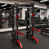Rack de musculation REYK avec cadre d'entraînement multifonction intégré et système à double câble