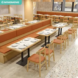 Commercial Dining Booth Fast Food Cafe Table Chair Hamburger Tea Shop Use Web Restaurant Sets chaise salle manger design
