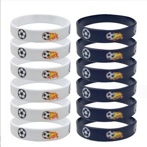 สายรัดข้อมือยางแบบกำหนดเอง สร้อยข้อมือซิลิโคนพร้อมโลโก้สั่งทำ สำหรับของขวัญส่งเสริมการขาย กีฬาบาสเกตบอล สายรัดข้อมือยาง - Product Image 1