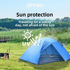 Carpa de <span class=keywords><strong>Camping</strong></span> para Exteriores, Doble Capa de Protección, <span class=keywords><strong>Material</strong></span> de Tela Oxford, Impermeable y Resistente al Sol, Carpa de Viaje - Product Image 4