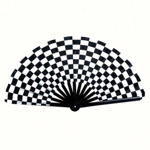 Éventail pliant en bois et bambou de 13 pouces, imprimé sur mesure, pour accessoires de carnaval et artisanat - Product Image 5