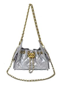 Sacs à main de luxe en cuir véritable pour femmes avec chaînes, sacs seau tendance de créateur, grande capacité, sacs à bandoulière pour femmes - Product Image 2