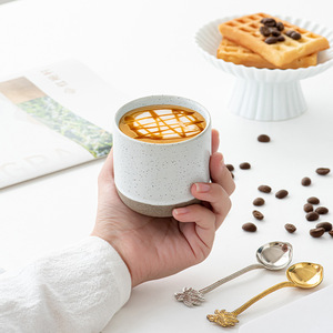 170ml Middle Eastern Arab-style Morandi Color Coarse Earthenware Reusable Espresso <b>Cup</b> Spotted Frosted Matte Ceramic Party - Product Image 5