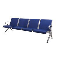 Nouveau design, mobilier de luxe pour aéroports, sièges 2, 3, 4, 5 places, banquette de salle d'attente pour hôpitaux et cliniques, chaise en PU à assise continue