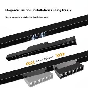 Diseño moderno 48V Pista magnética LED Foco lineal 12W 20W 30W Serie de rejilla plegable para dormitorio Villa Certificado ETL - Product Image 2