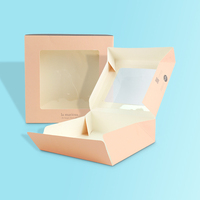 Boîte d'Emballage Personnalisée Pliante en Papier pour Boulangerie, Donuts, Pain, Gâteaux et Pâtisseries