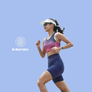 เสื้อกล้ามวิ่งมาราธอนแบบครอป แห้งเร็ว ผ้าโพลีเอสเตอร์ผสมสแปนเด็กซ์ ออกแบบเองสำหรับผู้หญิง - Product Image 2