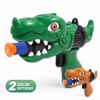 Vente en gros 9942 Jouet Popper Dinosaure Mignon en EVA, Mélange de Deux Couleurs, Cadeau de Fête pour Enfants, Pistolet à Balles Souples pour l'Approvisionnement de Détail UE/US