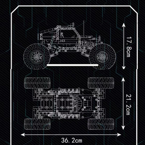 Mould <span class=keywords><strong>King</strong></span> 18021 Big Foot, Modelo de Coche Escalador, Serie de Modelos de Control Remoto, Modelo de Ensamblaje para Niños, Juego de Bloques de Construcción - Product Image 6