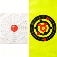 Papier cible néon haute visibilité auto-adhésif, lot de 4, motifs variés, classiques, humains, radar, animaux, pour l'entraînement au tir.