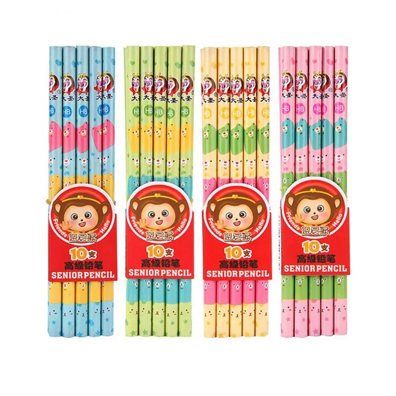 Factory Outlet Cheap Wholesale Stationery Gift Color Cartoon HB Sketch Pencil for Child Learning Writing Pencils and Drawing