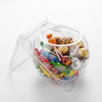 Boîte en plastique transparente jetable en PET pour biscuits, noix, fruits secs