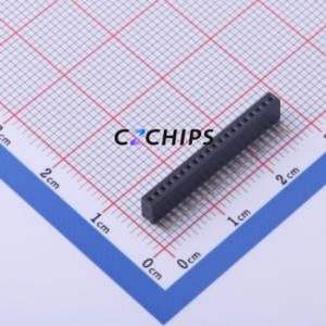 FFH12712-S20B1014K6K Pin Socket Bent Lead Through Hole,P=1.27mm Connector 1x20P 1.27mm Square Hole Right Angle Insert - Product Image 1